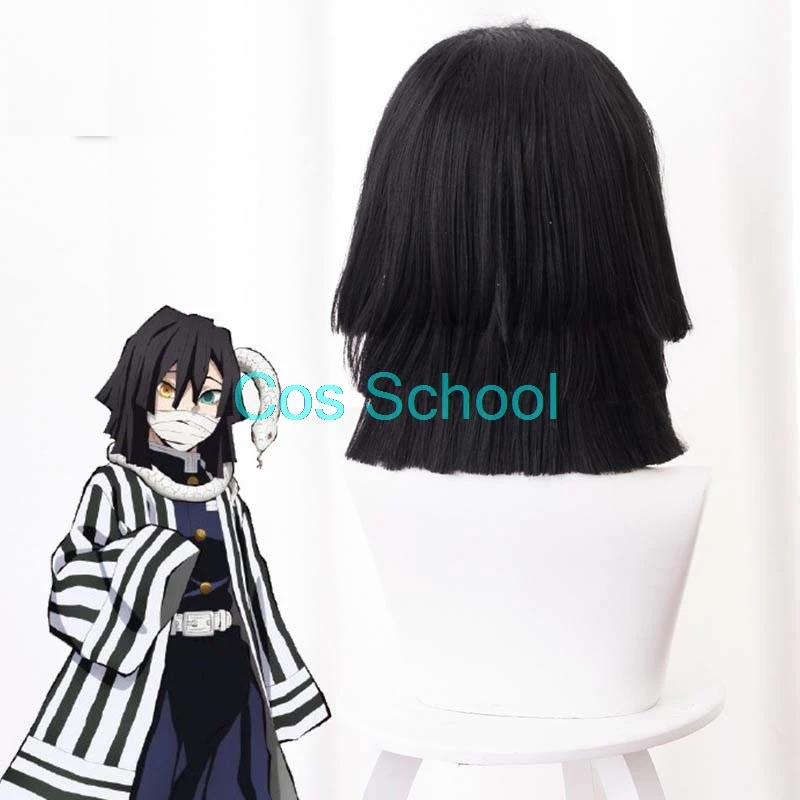 Cos School Tsuyuri Kanawo Rengoku Kyoujurou Kanroji Mitsuri Iguro Obanai парики Demon Slayer Kimetsu no Yaiba аксессуары