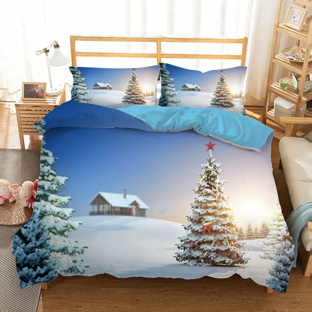 

Luxury Cover Set 200*230 The Rising Sun King Queen Size Printing Comfortable Bedding Three-Piece Set