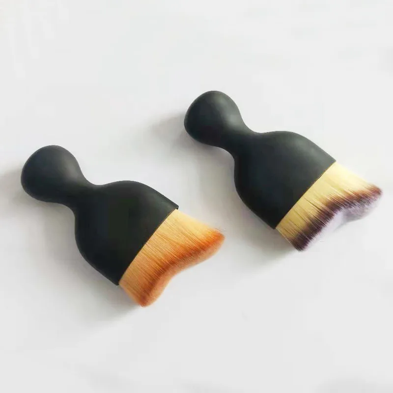 

Одиночная черная S-образная изогнутая кисть для основы, кисть для румян, стандартная мягкая Кисть для макияжа