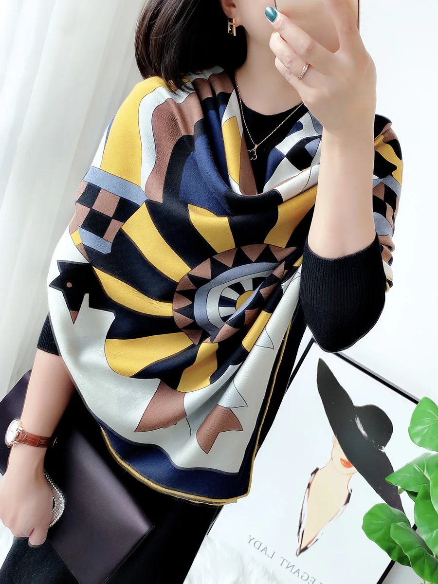 

cashmere silk scarf 140,Cashmere Luxury Designer Scarf For Women,Hand Rolled Silk Scarf,Designer Winter Cashmere Shawl