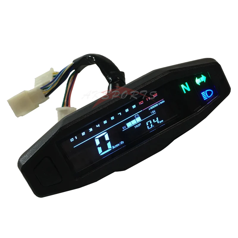 New motorcycle LCD speedometer digital odemeter  electric injection and carburetor meter for Russian KR200