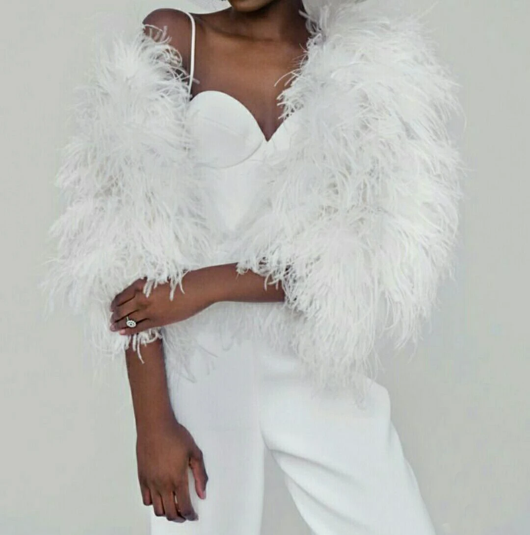 Нагреватель на руку из страусиного пера для вечерние ринки свадьбы невесты