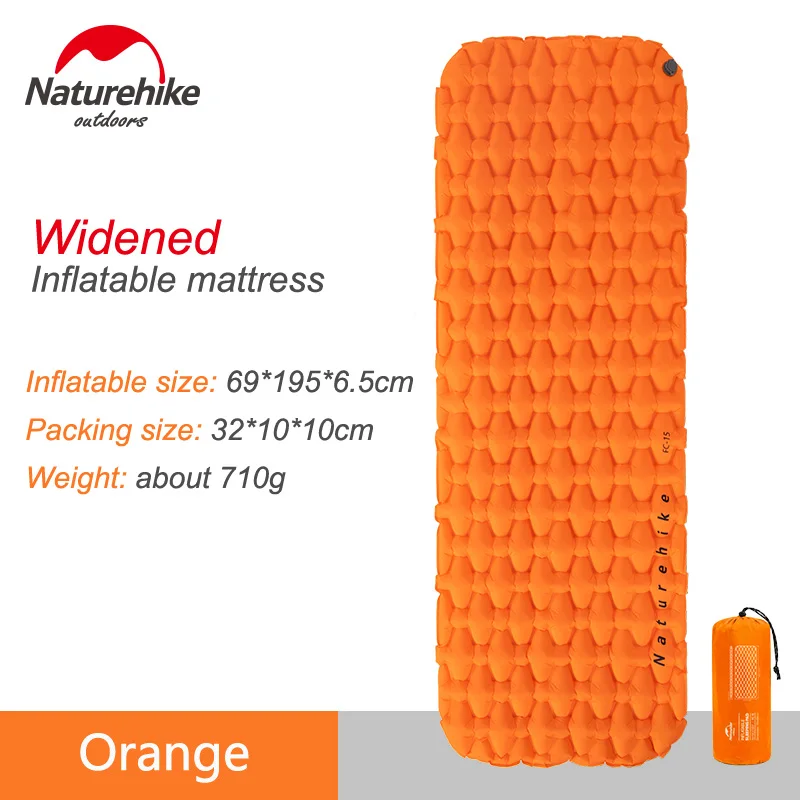 Plus Orange Mat Naturehike надувной матрас складной походный коврик надувная кровать Одиночная надувная подушка сверхлегкий спальный коврик воздушный коврик NH19Z032-P - Цвет: Plus Orange Mat