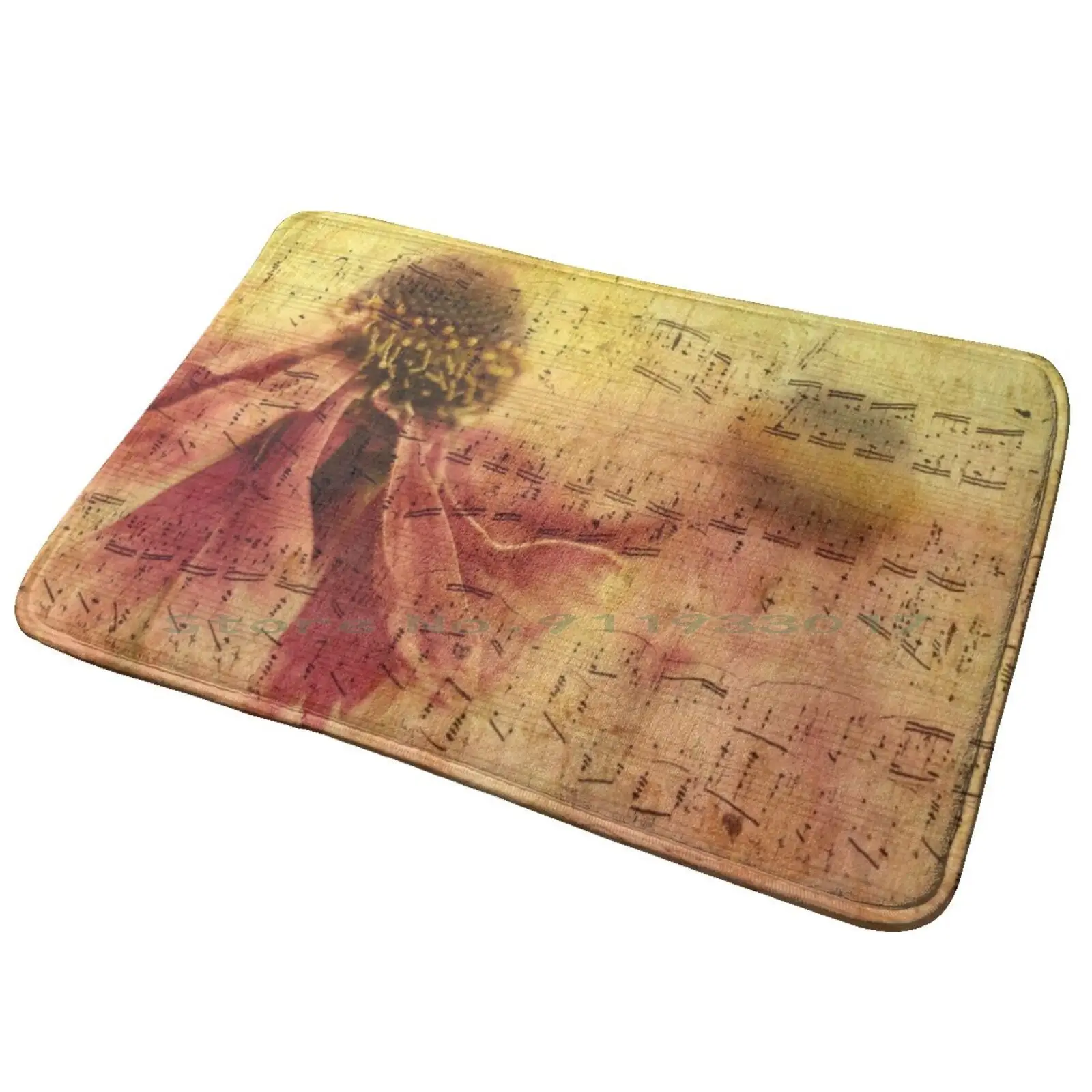 Цветочный | Романтический цветочный мотив Музыкальный фон коврик для входной