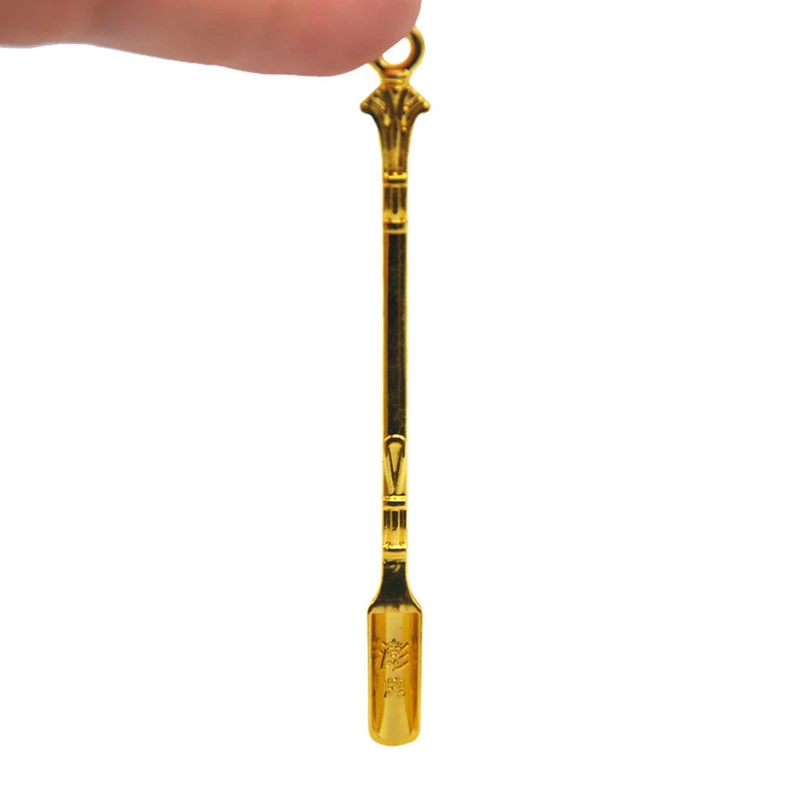 

1pcs Aluminum Alloy Gold Snorter Snuff Spoon Mini Shovel Medicine Spoon For Snuff Bottle Sniffer Bullet Smoking Accessories