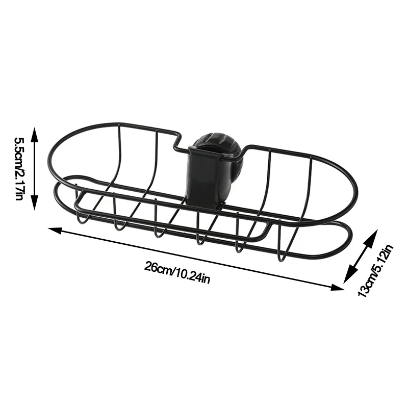 

Sink Faucet Storage Rack Stainless Steel Hanging Sponge Holder Bathroom Kitchen Draining Shelf Drain Dry Towel Organizer