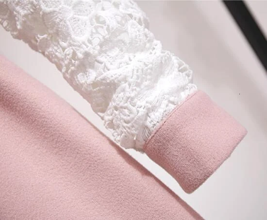 Женские зимние офисные шерстяные платья больших размеров модные Ажурные