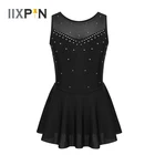 Детские блестящие разы, тюлевые балетные танцы, гимнастическое трико для девочек, платье для фигурного катания, современный Lyrical танцевальный костюм