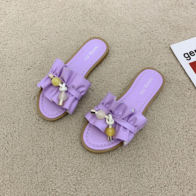 

Shoes Women Low Slippers Flat Shale Female Beach Platform Pantofle Luxury Slides Soft Sabot 2021 Designer Hoof Heels Fashion PU