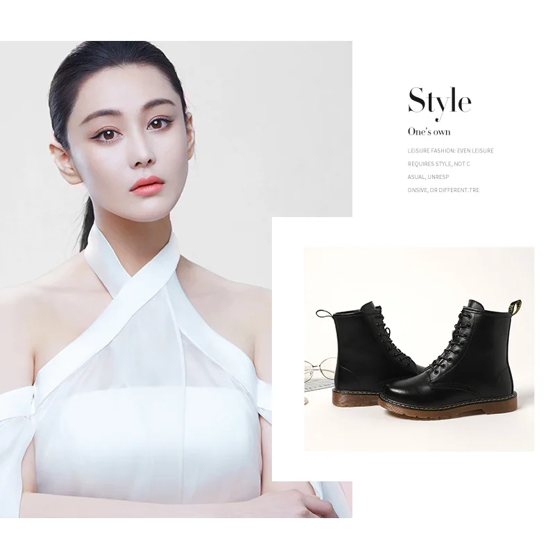 Snow Boots Winter Boot Fur Warm Comfortable Ankle Boots for Women Martin Boots Genuine Leather Shoes Flat Casual Booties