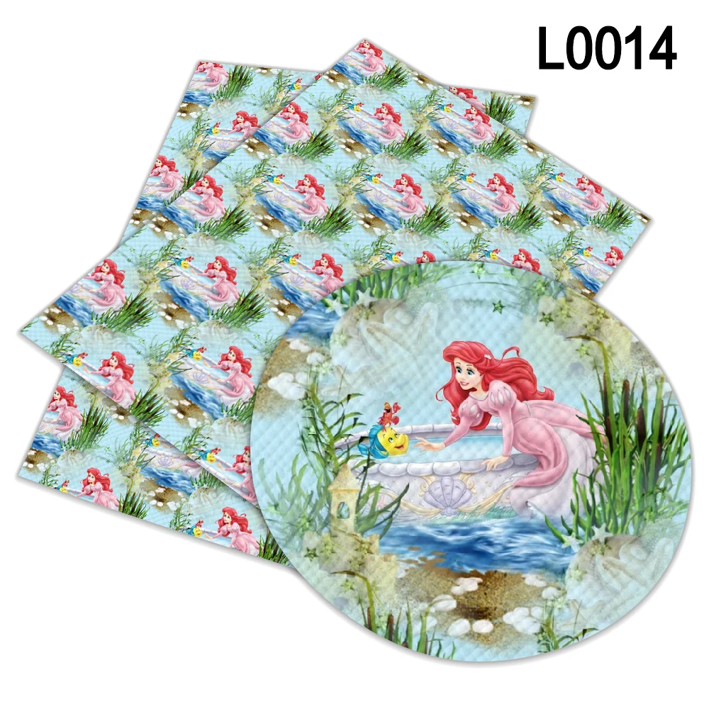 1 шт. искусственная Синтетическая кожаная ткань для волос с принтом принцессы 30