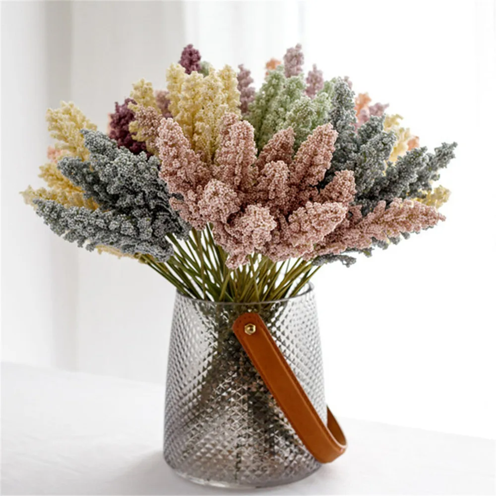 Недорогие искусственные Ванильные цветы из ПЭ лаванды мини-пенопласт шипы