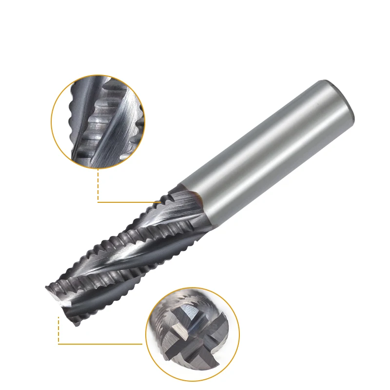 XCAN черновой фреза 12/16 мм 4 канавки TiALN с покрытием CNC HSS Спиральная фрезы|Фреза| |