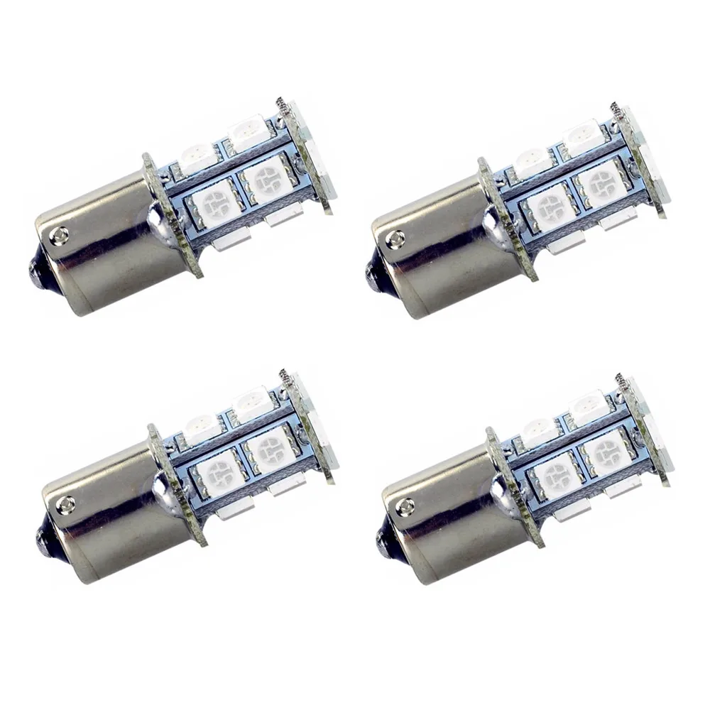4x красный 1156 13 SMD BA15S светодиодный светильник P21W R5W поворотные огни заднего хода