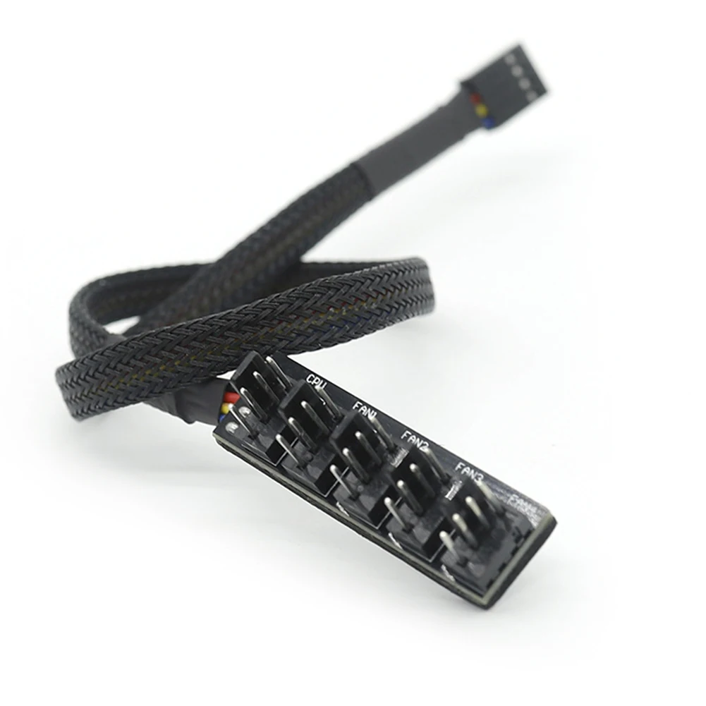 1 to 5 4-Pin PWM Fan CPU HUB Splitter PC Case Chassis Cooler Cooling Fan Power Cable Hub Splitter Adapter 40cm images - 6