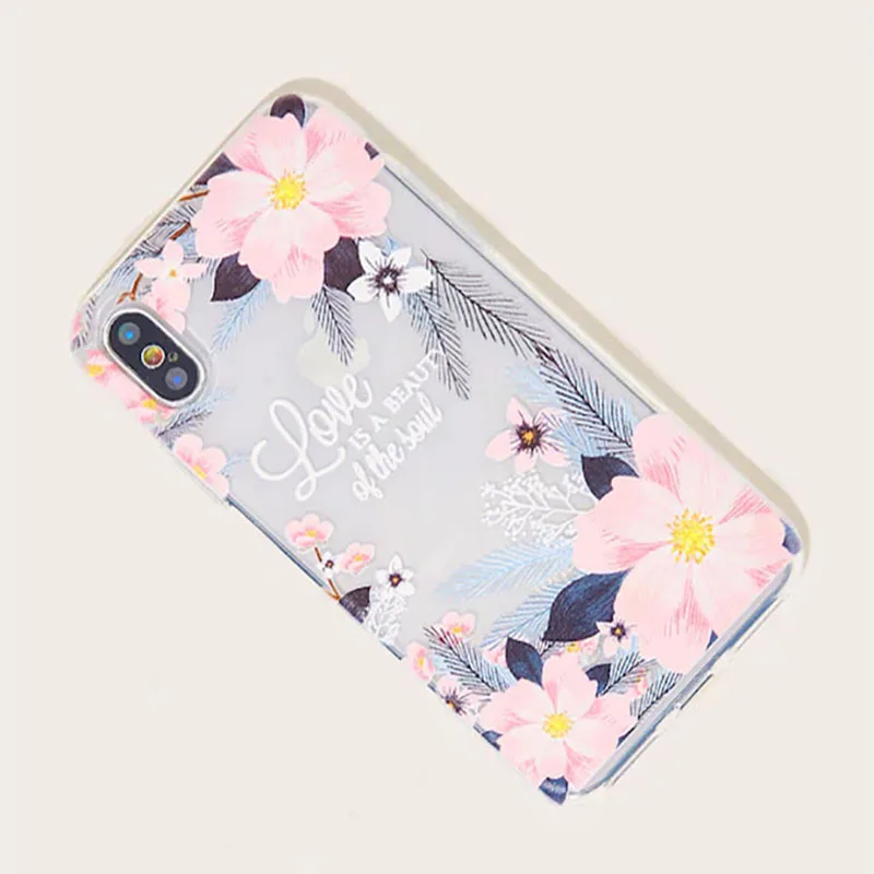 Alphabet flowers iPhone Case Is Suitable For Apple X /Xs/11/11Max/11Pro Soft Shell TPU Protective Cover Phone case | Мобильные