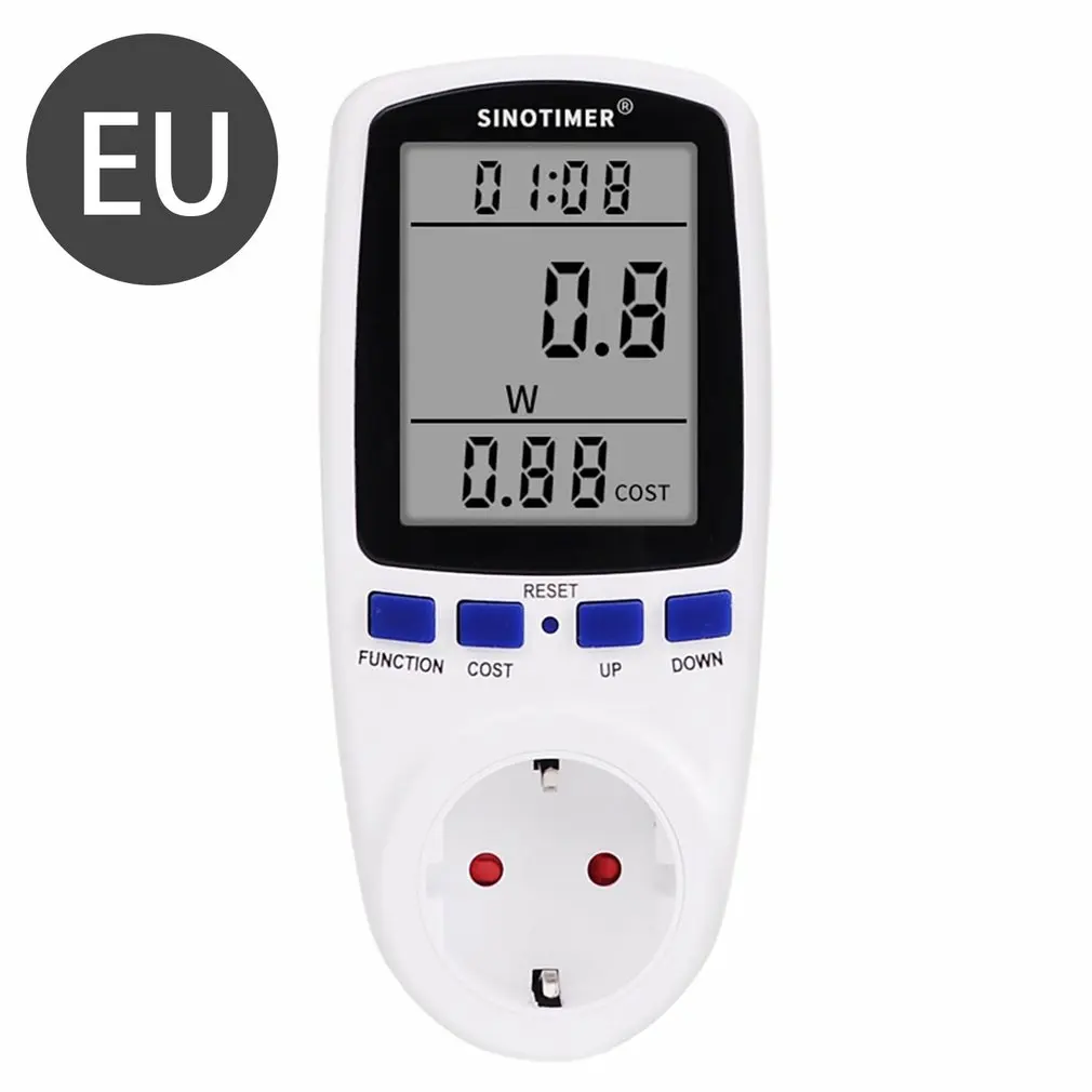 

EU US UK Plug Socket Digital Wattmeter Meter Power Consumption Watt Energy Meter KWh AC 220V 110V Electricity Analyzers Monitors