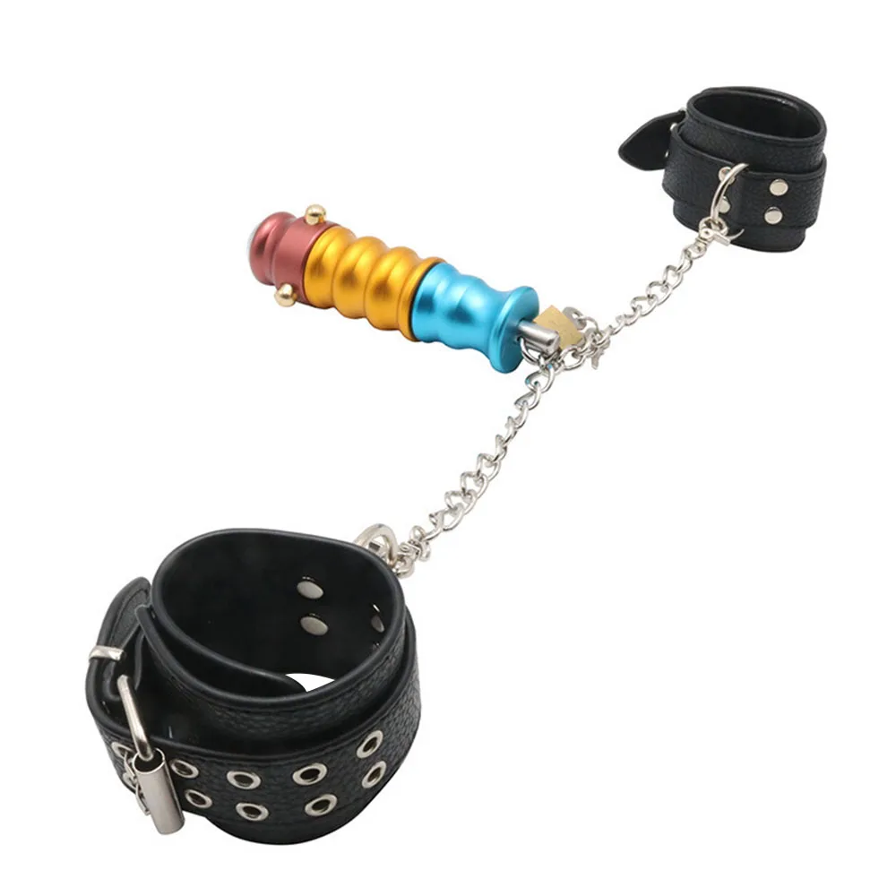 Bondage Kit Metal Handcuffs Anal Plug Fetish Slave Bdsm Butt Leather Wrist Restraints Adult Sex Toys For Women Men Couples | Красота и