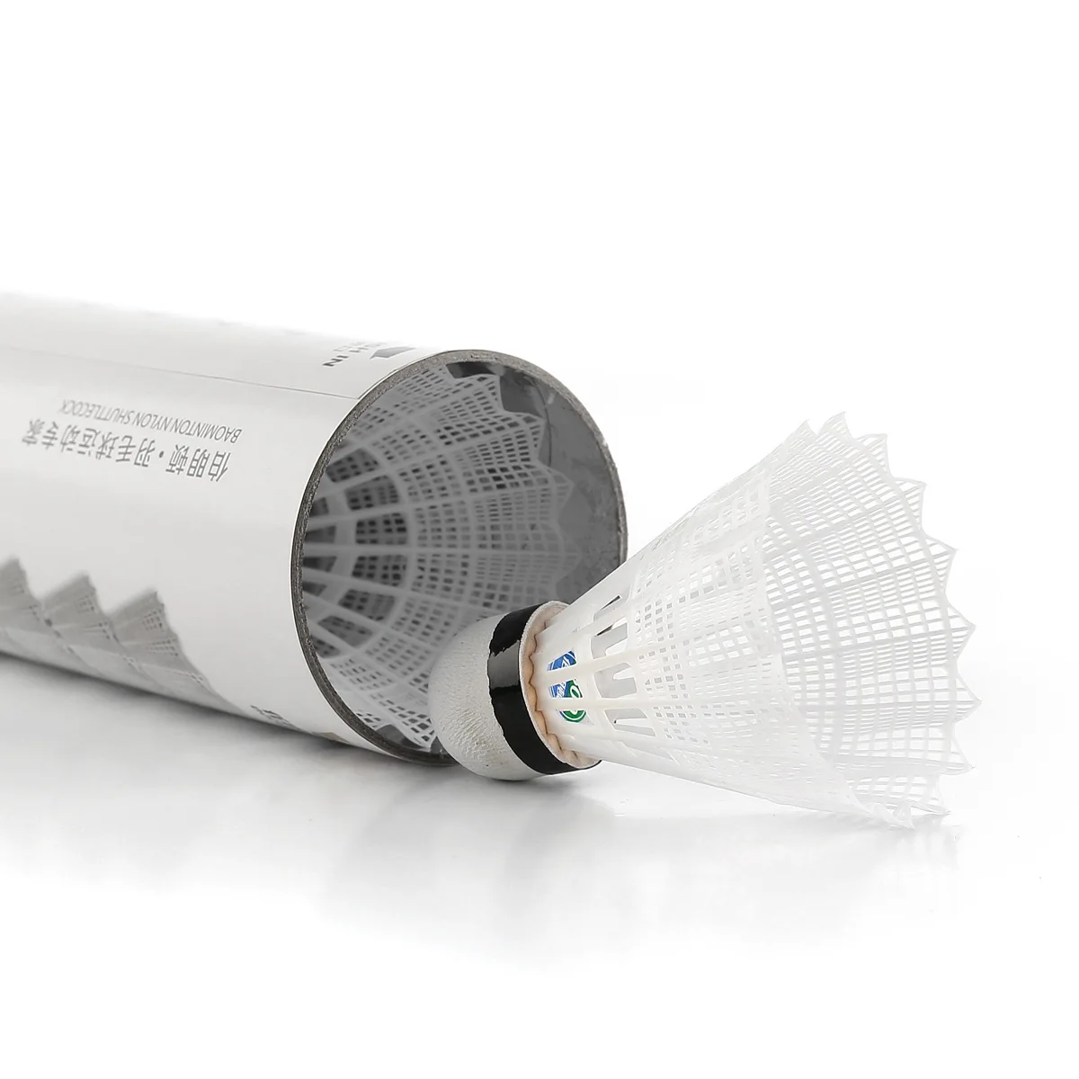 6 упаковок нейлоновый бадминтон желтый/белый баррель пластиковый сопротивление