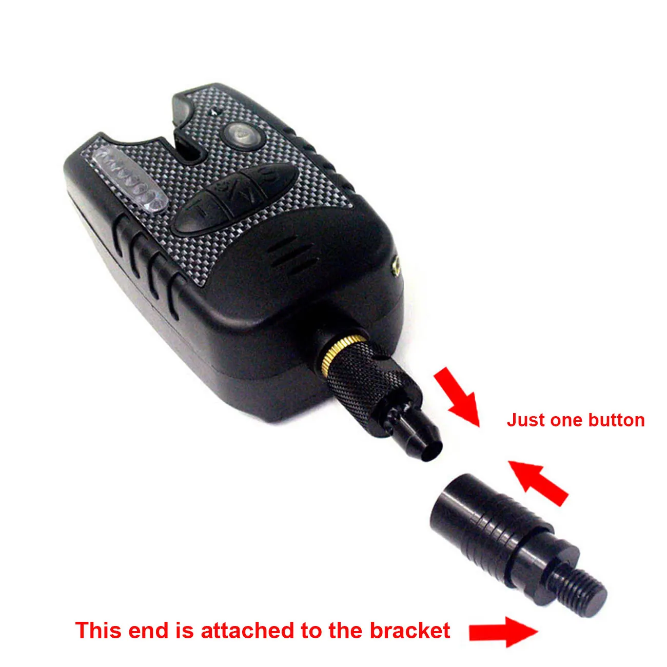 

1Pc Carp Fishing Connector Pod Quick Release Adapter Connector Easy To Install To Bank Aluminum alloy Rod Stick Bite Alarms