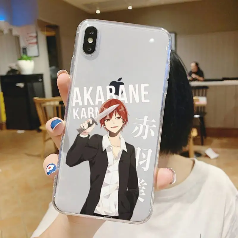 

Assassination Classroom Japan anime Phone Case Transparent for iPhone 6 7 8 11 12 s mini pro X XS XR MAX Plus