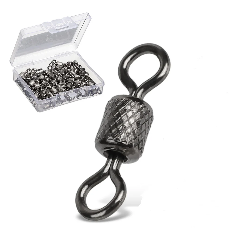 DONQL 50/100 шт баррель прокатки рыболовные вертлюжные твердые кольца рыболовный