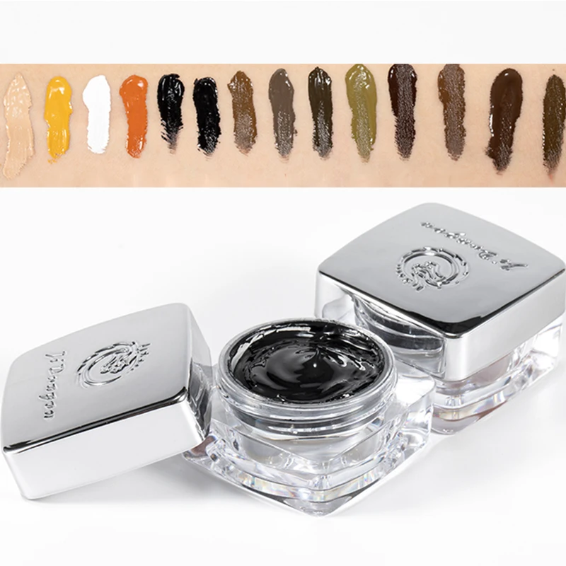 

14 Color Microblading Tattoo Ink Pigment Eyebrow Lip Tattoo Ink Emulsion Black Professional Permanent Makeup Supplies Accessory
