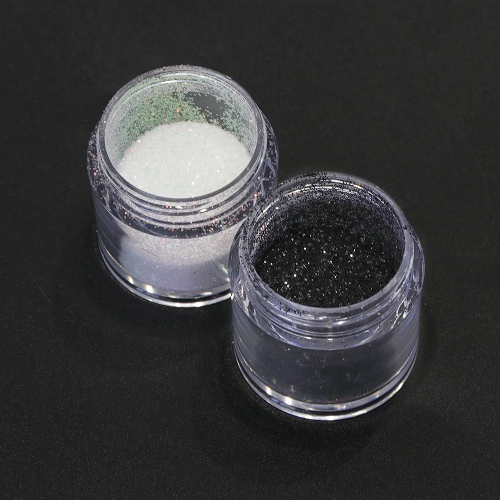 Msare сахарный песок для маникюра блестящий порошок черный белый набор 4 г 2шт УФ