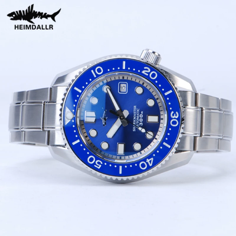 

HEIMDALLR Mens 300m Diver Watch Sapphire Blue Dial BGW9 Luminous Switzerland Top Movement ETA2824 Automatic Mechanical Watches