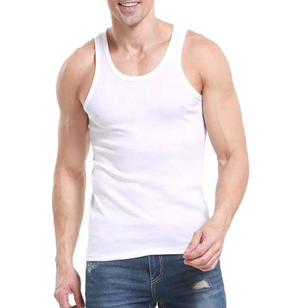 

Men Solid Color Sleeveless Tank Top Fitness Bodybuilding Muscle Vest Undershirt