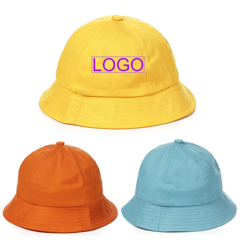 

Kindergarten DIY Logo Summer Baby Sun Hat Boys Cap Children Unisex Beach Girls Bucket Hats Cotton Infant Caps UV Protection Z398