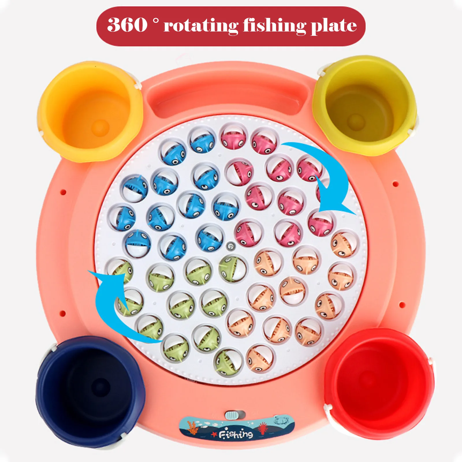 

Electric lovely fishing toys music rotation interesting fishing games magnetic toys educational toys boys and girls L4