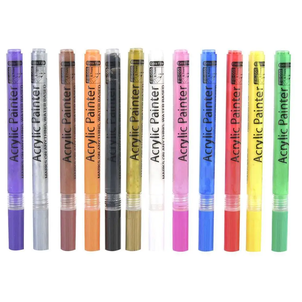 

Acrylic Paints Pen Popular Acrylic Paint Marker Pen New Odorless Needle Paint Pen 0.7 Mm Line Width Art drawing Acrylic Painter