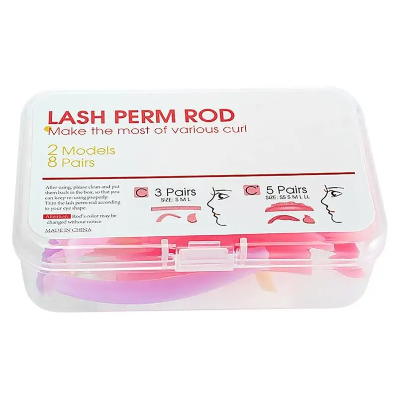 Новые 8 пар ресниц колодки с подъемом стержни Пермь Лифт силиконовыми накладками