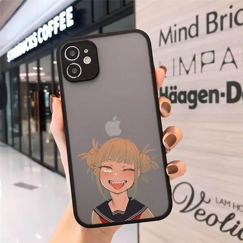 

My Hero Academia anime Himiko Toga Phone Cases matte transparent For iphone 7 8 11 12 plus mini x xs xr pro max cover