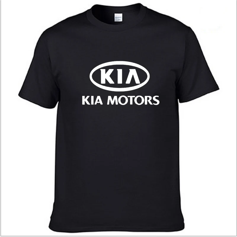 Мужская футболка с коротким рукавом и логотипом автомобиля KIA motors летняя