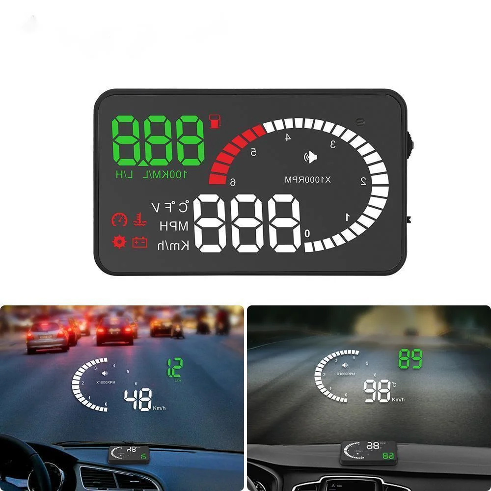 Автомобильный дисплей X6 OBD2 II HUD на лобовое стекло 3 дюйма Предупреждение о