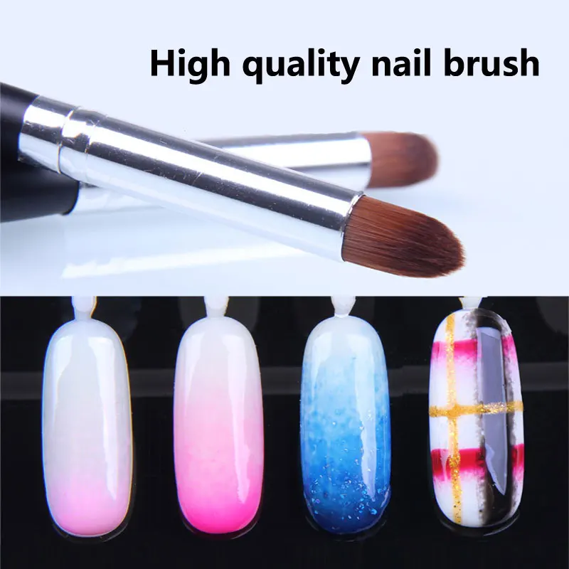 

2pcs Nail Painting Brushes Wood Handle Manicure Nail Art Tools