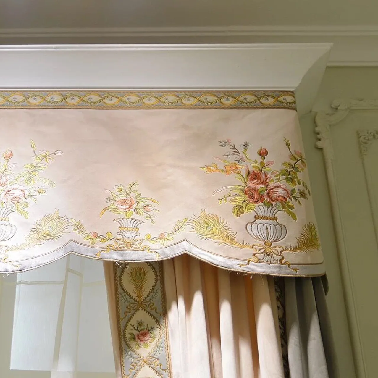 Роскошные фланелевые шторы на заказ в европейском стиле для роскошной виллы