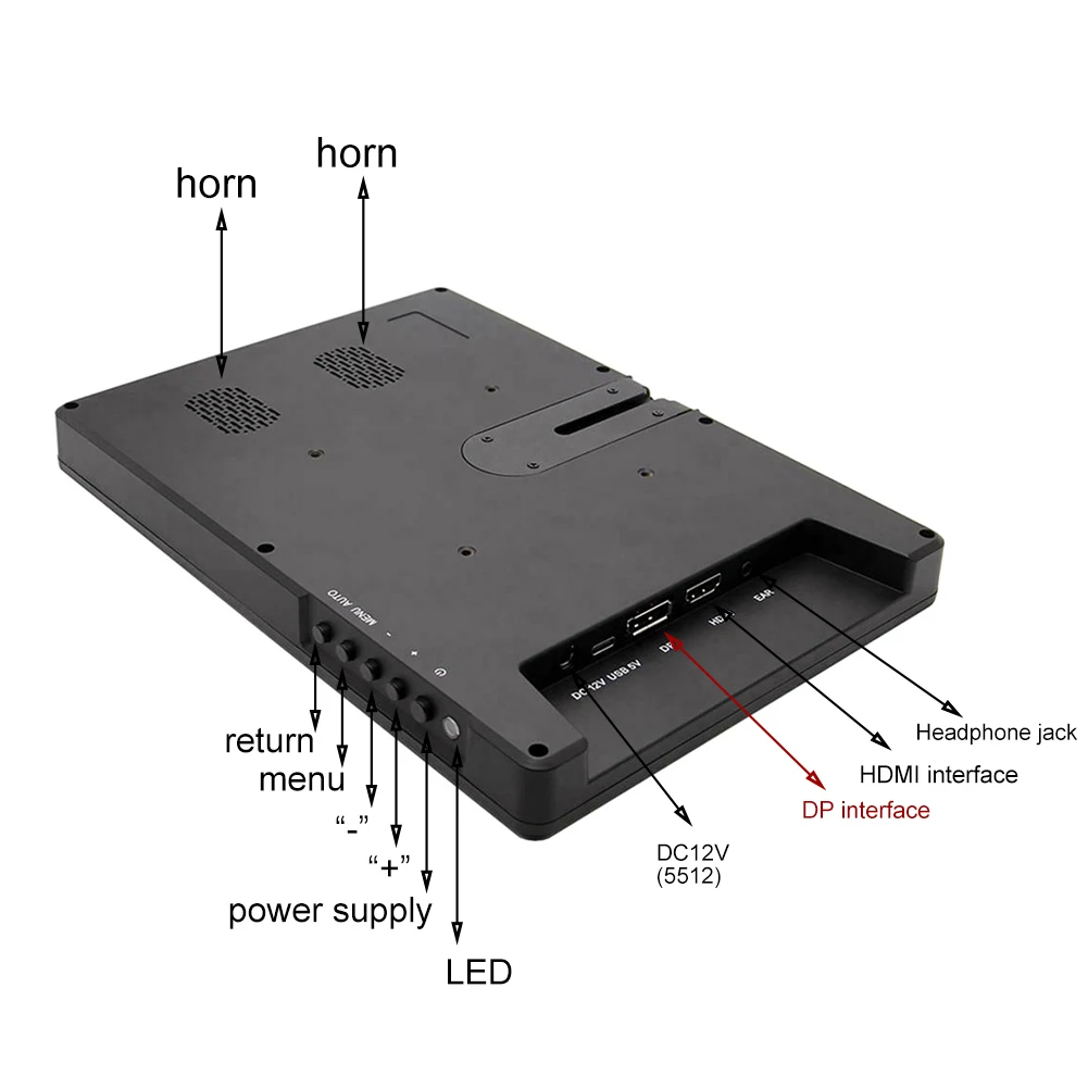 Портативный IPS экран 10 дюймов широкоугольный HD VGA 2560x1600P Plug And Play ЖК дисплей