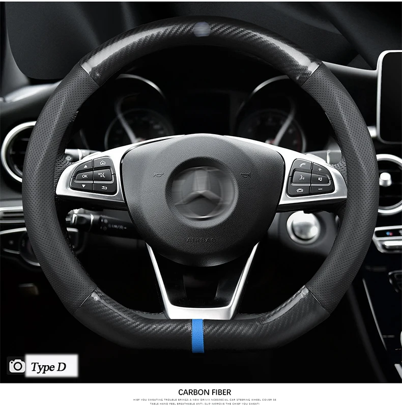 

Steering wheel cover set for Mercedes-Benz C-Class C260L GLA200L GLC E-Class E300L A200L GLB Grip Cover car accessories