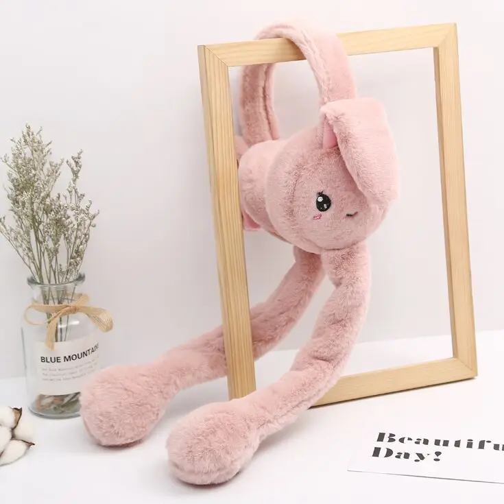 Зимние искусственные наушники для детей и девочек смешные плюшевые в виде