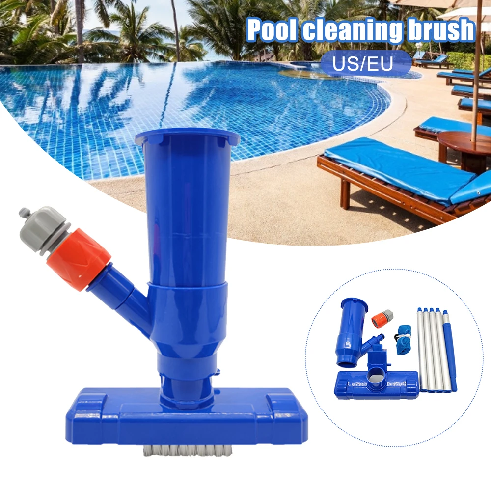 

Swimming Pool Vacuum Cleaner Brush Head Hot Tub Fountain Spa Pond Cleaning Tool Set