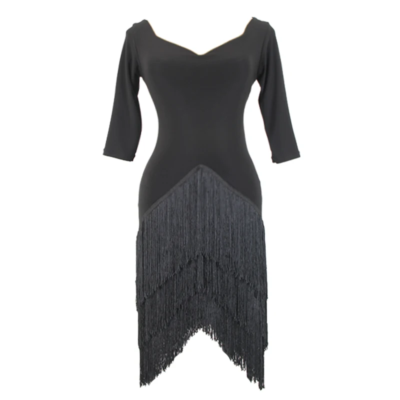 Женские костюмы для бальных танцев элегантные с бахромой взрослых