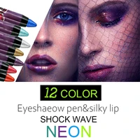 12 colors makeup long lasting glitter pigmented eyeshadow shiny pearl eyeshadow pen glitter eyeshadow stick