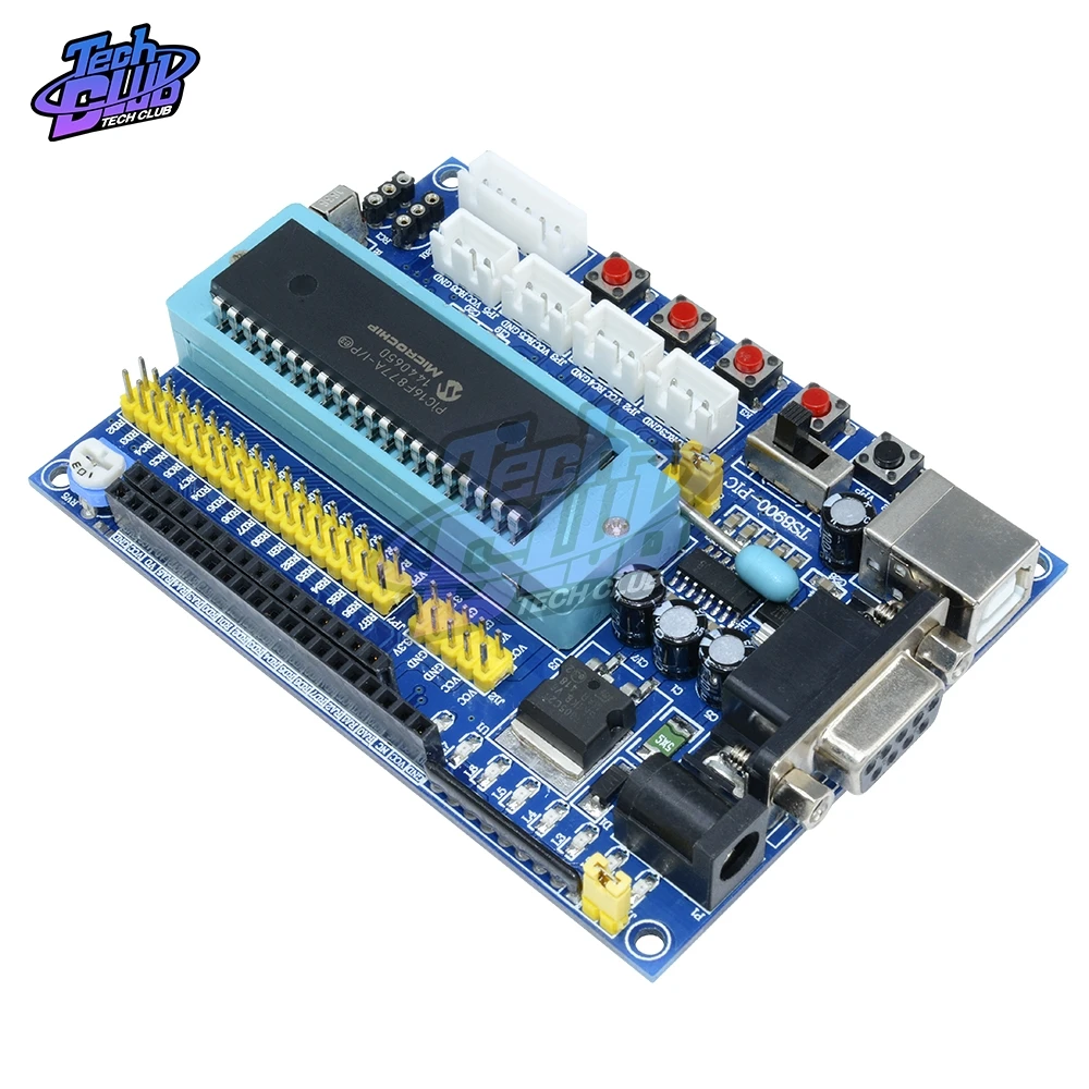 Макетная плата микроконтроллера 1 комплект USB PIC16F877A 12 В DC JTAG минимальная система