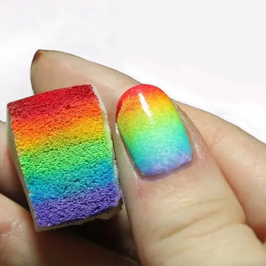 Губчатый уплотнитель для маникюра градиентный цвет губчатый губка
