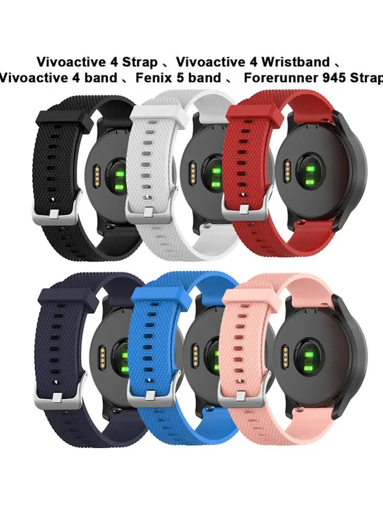 Силиконовые спортивные часы ремешок сменный Браслет для Garmin Vivoactive 4 Fenix 5 Forerunner