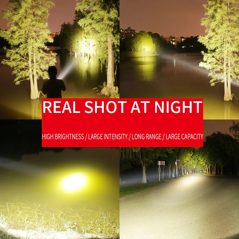 XHP70 блики перезаряжаемый алюминиевый сплав светодиодный фонарик ксеноновая