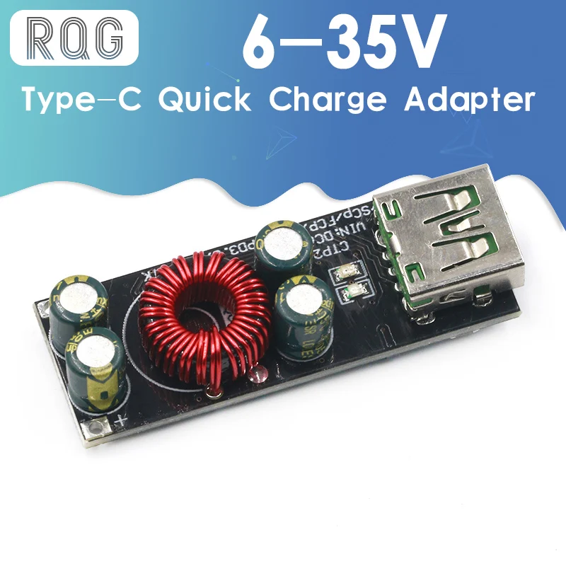 Понижающий модуль Boost QC4.0/QC3.0 USB Type-C мобильный телефон 6 -35 в быстрая зарядка для Huawei